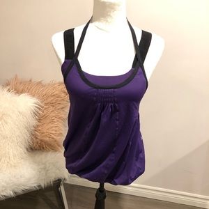 Lululemon two layered tank top with built in bra